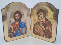 Diptyykki iso Jeesus ja Maria & Jeesus 14x21 cm