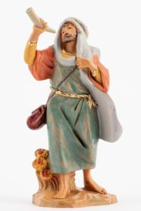 Jouluseimihahmo Paimen puhaltaa sarveen 12 cm - No 139