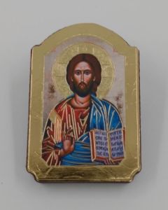 Ikoni kupoli, Kristus Kaikkivaltias 5.5 x 7.5 cm kulta