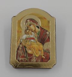 Ikoni kupoli, Maria ja Jeesus 5.5 x 7.5 cm kulta