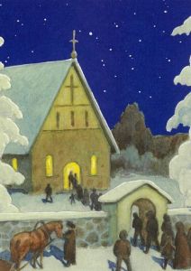 Joulukortti Joulukirkko 5 kpl