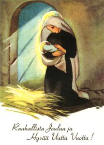 Joulukortti Maria ja Jeesus-lapsi 10 kpl