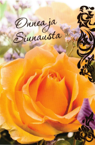 Onnea ja siunausta - Onnittelukortti
