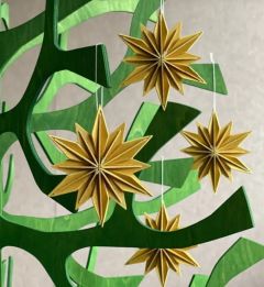 Lovi Sisustustähti hunajankeltainen 10 cm paketti 4 kpl