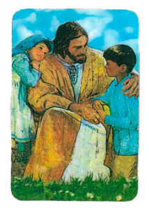 Magneetti Jeesus ja kaksi lasta