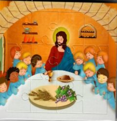 Minipalapeli - Jeesus ja pienet opetuslapset aterialla