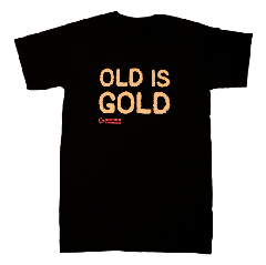 Yhteisvastuun Old is gold t-paita musta, suora malli