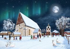 Postikorttisarja Porvoon tuomiokirkko 6 kpl