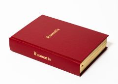 Raamattu 33/38 - kluuttikangas punainen, kultasyrjä