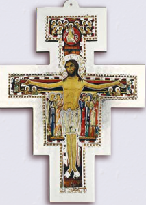 San Damianoksen risti hopea 18x13,6 cm
