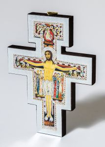 San Damianoksen risti 13,5x9,7 cm hopea