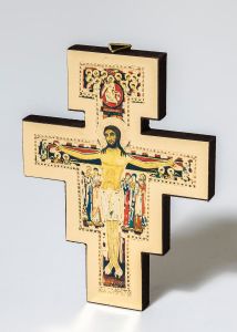 San Damianon risti 13,6 x 18 cm paksu - kulta