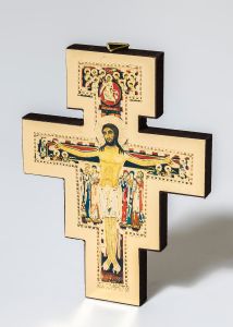 San Damianoksen risti 13 x 10 cm paksu, kulta