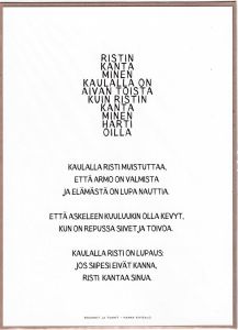 Onnittelukortti Risti