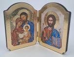 Diptyykki iso Pyhä perhe ja Jeesus 14x21 cm