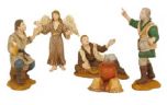 Jouluseimihahmot 8 cm Enkeli, kolme paimenta ja pata - 08001
