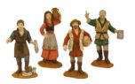Jouluseimihahmot 8 cm, nainen ja 3 miestä - 08044