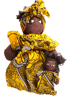 Äiti ja vauvanukke Keniasta