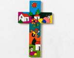 Värikäs risti 15 cm El Salvadorista