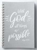 Kierrevihko With God all things are possible, harmaa